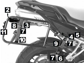 Sidecarrier Lock-it - black for Yamaha FZ 6 / Fazer from 2007