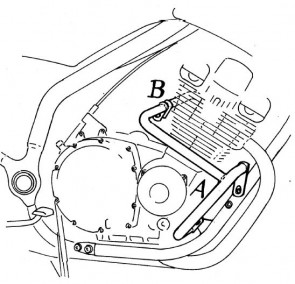 Engine protection bar - chrome for Yamaha XJ 900 S Diversion from 1994