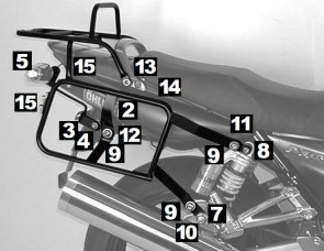 Sidecarrier Lock-it - black for Yamaha XJR 1300 from 2004 - 2006