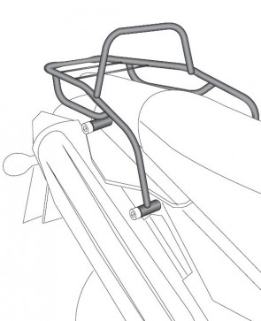 Tube Topcasecarrier – black for Yamaha XT 660 R/X until 2006