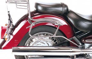 Saddlebag tube-carrier for leatherbags - chrome for Yamaha XV 1600 Wild Star