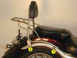 Sissybar without rearrack for Yamaha XV 1900 Midnight Star