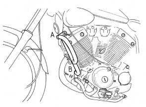 Engine protection bar - chrome for Yamaha XV 535 Virago