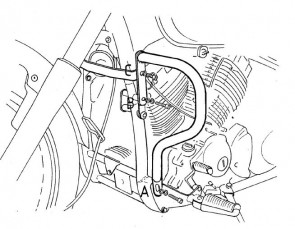 Engine protection bar - chrome for Yamaha XVS 650 Drag Star