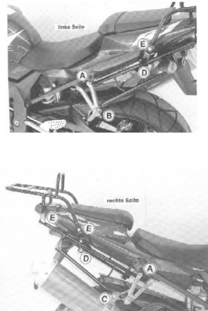 Tube Topcasecarrier – black for Yamaha YZF-R1 (2002-2004)